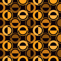 Polka dot ornament. Repeated circles seamless pattern. Modern stile geometric background. Geo motif surface print