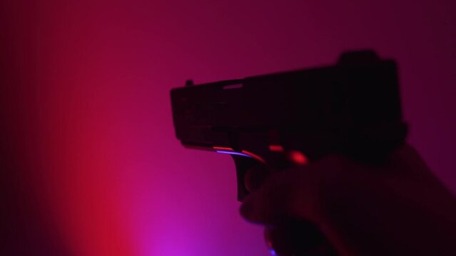 Gun shooting indoor robbery