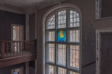 Urban exploration in an old abandoned hospital in a historic villa in Poland