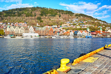 Bryggen waterfront in Bergen, Norway