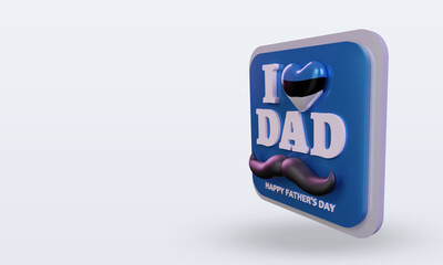 3d fathers day Estonia love flag rendering right view