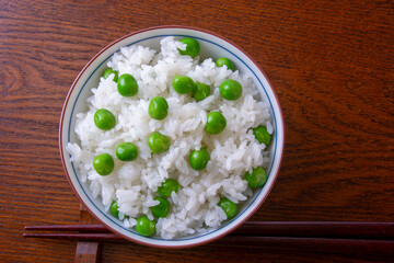 グリーンピースご飯