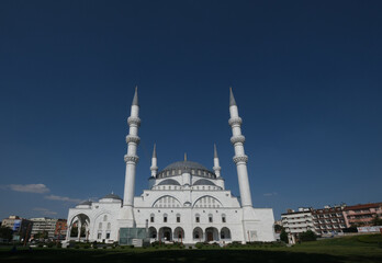 Melike Hatun Mosque in Fire Brigade Square, Ankara,Turkey