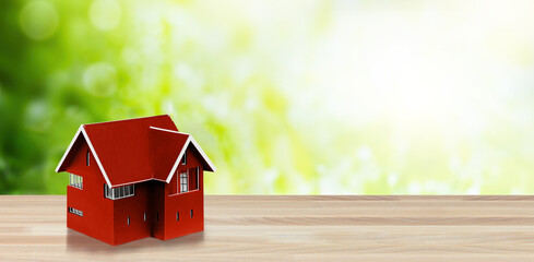 Obraz na płótnie Canvas Real estate, buy sell house, mortgage concept. Copy space