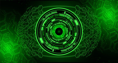 eye cyber circuit future technology concept background