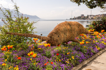 Décoration de Narval à Bord de lac à Montreux © Sébastien Closs
