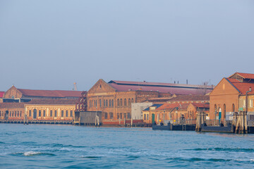 dawn over the city of Venice, Italy