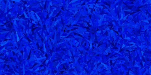 Obraz premium Dark BLUE vector background with polygonal style.