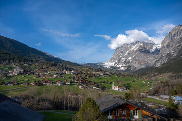 Fototapeta premium Grindelwald - beautiful village in mountain scenery