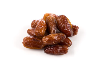 Date fruit close up isolated on white background