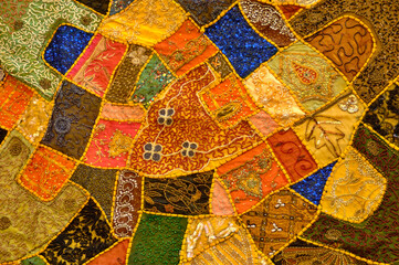 Typical Arabic style patchwork quilt - obrazy, fototapety, plakaty