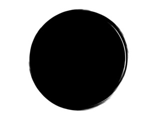 Fototapeta na wymiar Grunge circle made of black paint.Grunge artistic element made for your project.