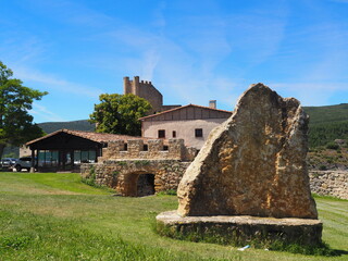 Frias, bonito pueblo medieval con su castillo, en la provincia de Burgos. España. 