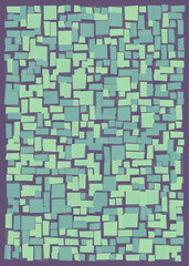 Obraz premium Offset Quads generative art background art illustration
