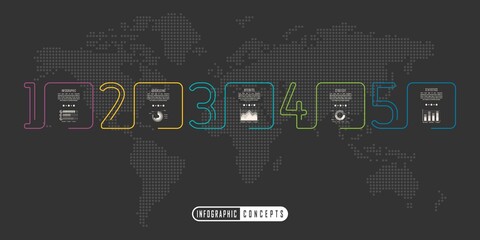 Infographic timeline template can be used for chart, diagram, web design, presentation, advertising, history