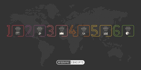 Infographic timeline template can be used for chart, diagram, web design, presentation, advertising, history