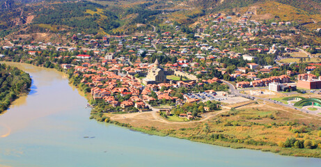 View of Mtskheta and the rivers Kura and Aragvi   © Lindasky76