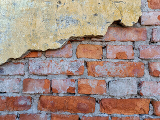 Ancient old vintage brick stone wall background