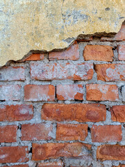 Ancient old vintage brick stone wall background
