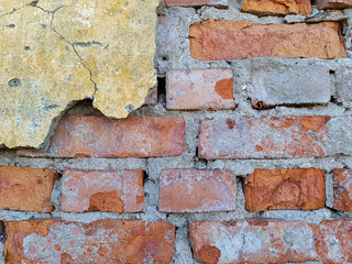 Ancient old vintage brick stone wall background