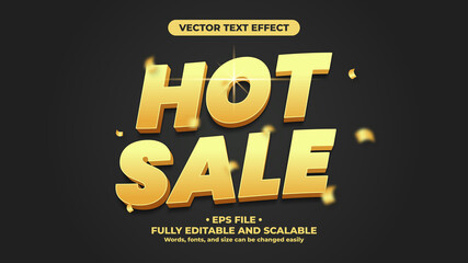 Hot Sale Banner Promo with 3D Editable Text Effect