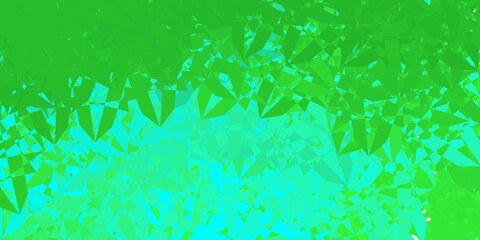 Light Green vector background with triangles.