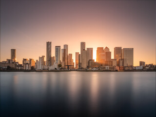 Canary Wharf at Sunset
