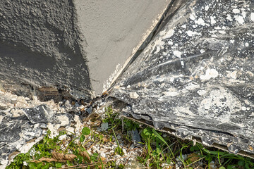 detail of insulation mistake at a construction site