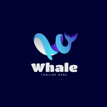 Blue Whale Logo Template Design