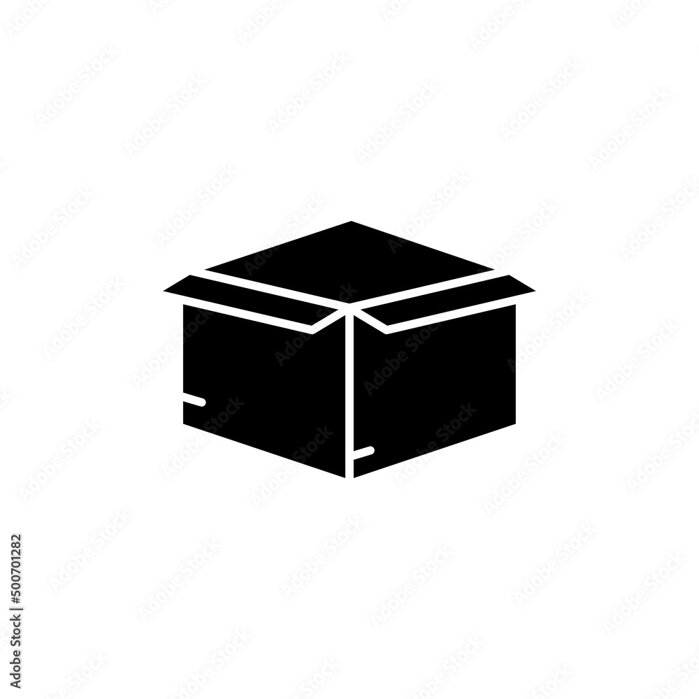 Poster open box icon. solid icon style. suitable for packaging icon. simple design editable. design templat