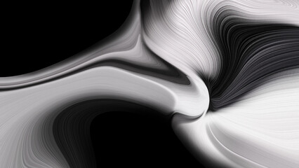 Abstracts Flow Black White Fiber Background