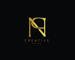 Creative Minimal Letter NQ NP Logo Design | Unique NP NQ Monogram