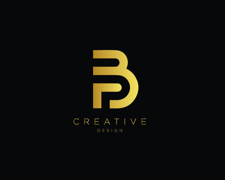 Creative Minimal Letter BP PB Logo Design | Unique PB BP Monogram