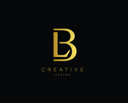 Creative Minimal Letter LB BL Logo Design | Unique BL LB Monogram