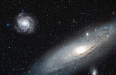 As seen by the Andromeda - Andromeda galaxy with Our galaxy is milky way 