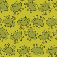 Kids seamless little frogs pattern for fabrics and textiles and packaging and gifts and cards and linens and hobbies