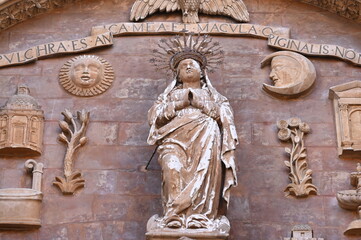 Obraz premium Marienstatue an der Kathedrale La Seu auf Mallorca
