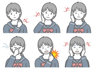 色々な部分が痛む女子学生