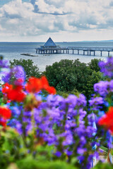 tourist attraction pier of Heringsdorf on isle of Usedom in northern Germany