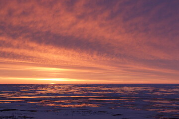 Spring sunset in Yamal