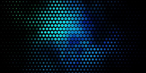 Dark Blue, Green vector pattern with spheres.