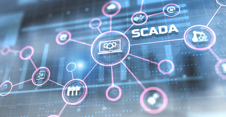 SCADA Supervisory control and data acquisition industrial process automation software system.