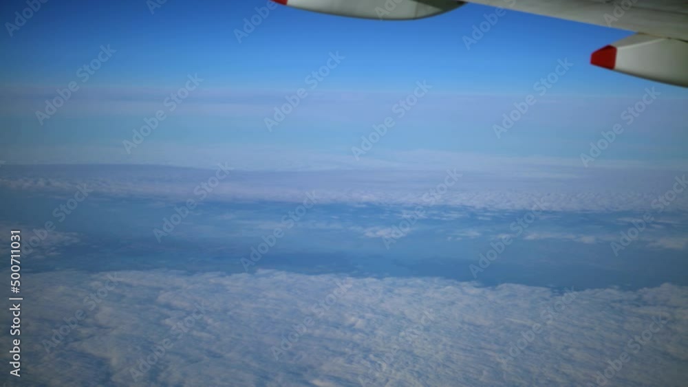 Canvas Prints aerial view of cumulus clouds at day of summer. beautiful cloudscape as nature background panorama. 