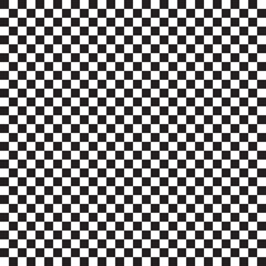 Checkered seamless pattern of white and black squares. Texture of a chessboard. For printing on paper, fabric, wallpaper and other materials. Editable vector file.