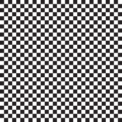 Fototapeta premium Checkered seamless pattern of white and black squares. Texture of a chessboard. For printing on paper, fabric, wallpaper and other materials. Editable vector file.