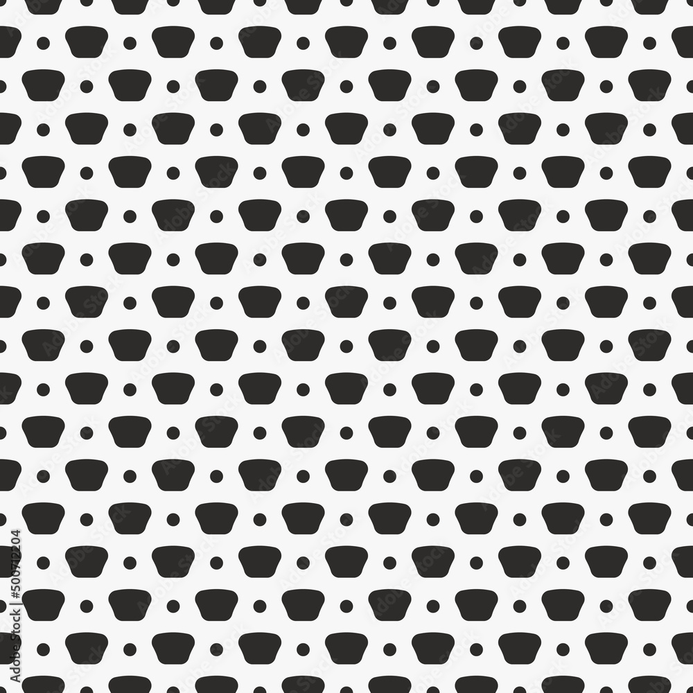 Aufkleber polka pillbox made of black dots and some shapes. decor polka dots in vector.