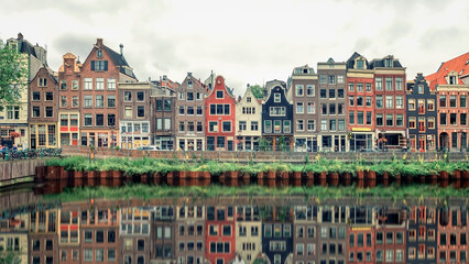 Fototapeta premium Amsterdam city in the daytime, Netherlands