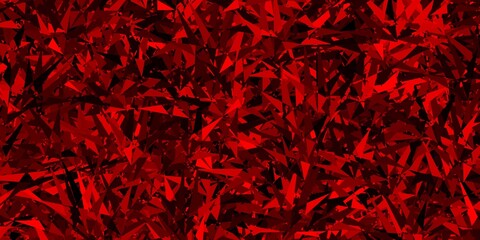 Dark Red vector background with triangles.