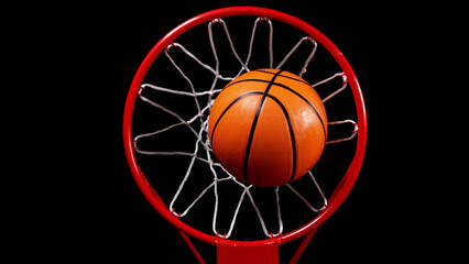 Detail of basketball ball