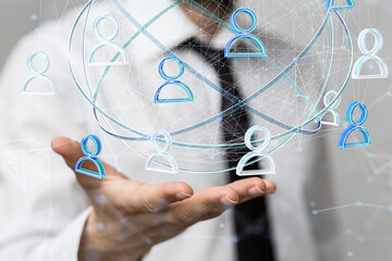 conference Digital Network and data concept 3d